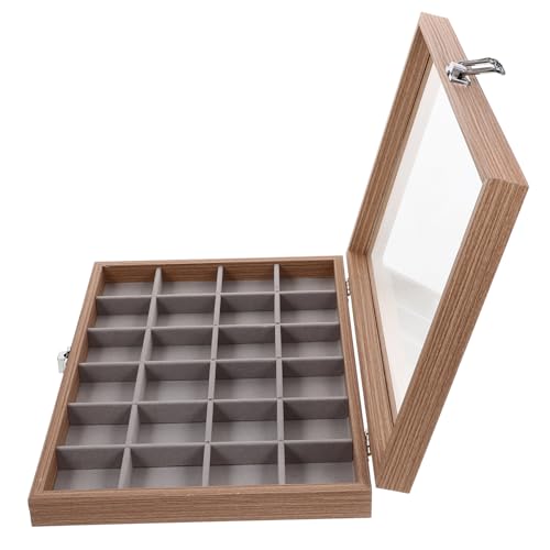 ROMISBABA Holz Schmuckbox Organizer mit Transparentem Deckel Fächer Großer Multifunktionaler Schmuckkasten für Ringe Ohrringe Halsketten Stapelbare Schmuckaufbewahrung für Schreibtisch ROMISBABA Holz Schmuckbox Organizer mit Transparentem Deckel Fächer Großer Multifunktionaler Schmuckkasten für Ringe Ohrringe Halsketten Stapelbare Schmuckaufbewahrung für Schreibtisch von ROMISBABA