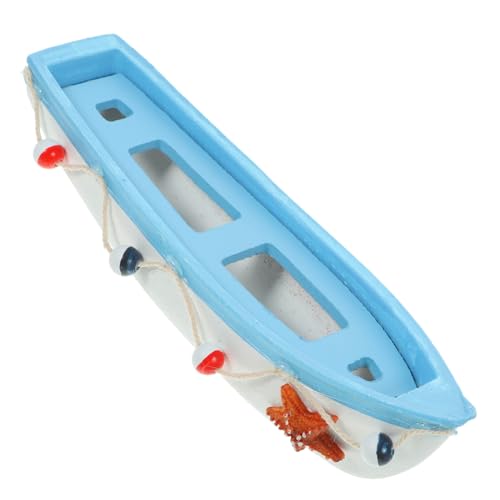 ROMISBABA Holz Segelboot Modell Mediterraner Stil Retro Nautische Tischdekoration Leichtes Kleines Boot für Wohnzimmer Büro und Partydeko von ROMISBABA