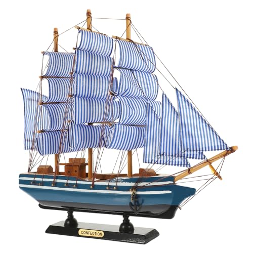 ROMISBABA Holz Segelboot Modell Retro Stil Holzboot Dekoration für Wohnzimmer Schlafzimmer Handgefertigte Segelschiff Figurine aus Holz Nautisches Wohnaccessoire für Schreibtisch und ROMISBABA Holz Segelboot Modell Retro Stil Holzboot Dekoration für Wohnzimmer Schlafzimmer Handgefertigte Segelschiff Figurine aus Holz Nautisches Wohnaccessoire für Schreibtisch und von ROMISBABA
