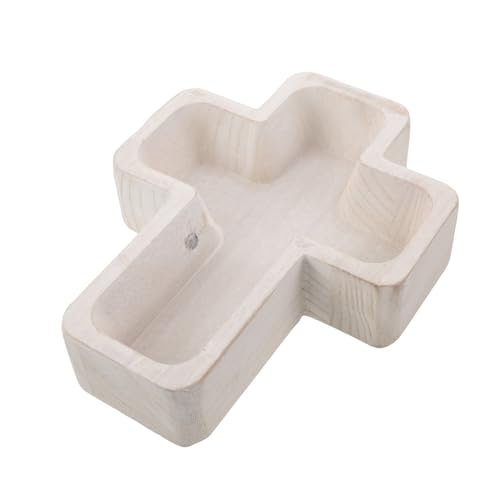 ROMISBABA Holz Serviertablett Kreuzform Multifunktionaler Food Platter aus Natürlichem Holz Stilvolles Snacks und Snack Schalen Dekoratives Holztablett für Küche und Zuhause von ROMISBABA