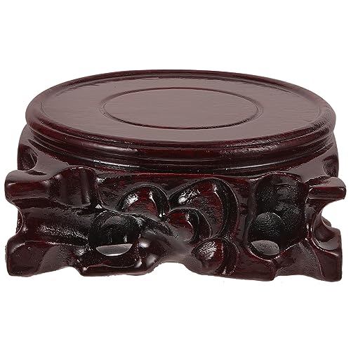 ROMISBABA Holzdisplay Basis für Buddha Statuen Handgefertigter Runder Sockel Massivem für Teekannen Blumentöpfe und Kunsthandwerk für Deko und von ROMISBABA