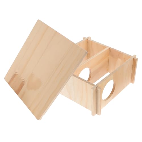 ROMISBABA Holzhaus für Kleintiere Nagerversteck mit Mehreren Zimmern Langlebiges Sicheres Holz als Hamster Mäuseversteck Dekoratives Käfigzubehör Ausruhen ROMISBABA Holzhaus für Kleintiere Nagerversteck mit Mehreren Zimmern Langlebiges Sicheres Holz als Hamster Mäuseversteck Dekoratives Käfigzubehör Ausruhen von ROMISBABA