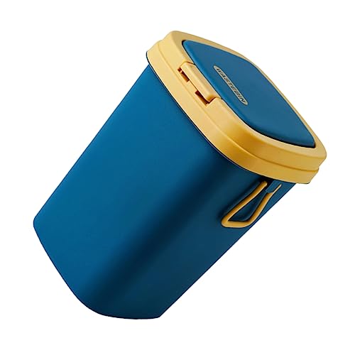 ROMISBABA Home Trash Can mit Deckel Pressöffnung Tragbarer Abfalleimer aus Hochwertigem PP Glatte Oberfläche Praktische für Küche Bad Wohnzimmer und Schlafzimmer Kleines Modell in von ROMISBABA