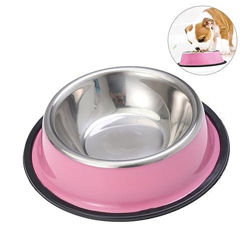 ROMISBABA Hundefutterschale Essen Hundenapf mit Ständer Kühlschale für Schüssel drinnen pet Feeding Station Haustierfutterstation Futternapf für Haustiere katzennäpfe Haustierbedarf Rosa von ROMISBABA