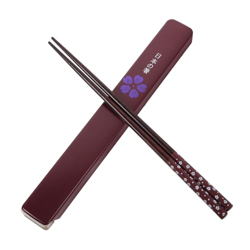 ROMISBABA Japanische Essstäbchen Rot mit Aufbewahrungsbox Wiederverwendbar Glatte Oberfläche Leicht und Kompakt für Sushi Ramen Picknick Traditionelles Design Praktisches ROMISBABA Japanische Essstäbchen Rot mit Aufbewahrungsbox Wiederverwendbar Glatte Oberfläche Leicht und Kompakt für Sushi Ramen Picknick Traditionelles Design Praktisches von ROMISBABA