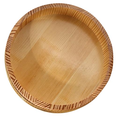 ROMISBABA Japanischer Sushi Holzeimer Großer Fassungsvermögen Reis Mischbehälter Langlebige Sashimi Servierplatte aus Holz Vielseitig für Japanische Küche und Restaurantgebrauch ROMISBABA Japanischer Sushi Holzeimer Großer Fassungsvermögen Reis Mischbehälter Langlebige Sashimi Servierplatte aus Holz Vielseitig für Japanische Küche und Restaurantgebrauch von ROMISBABA