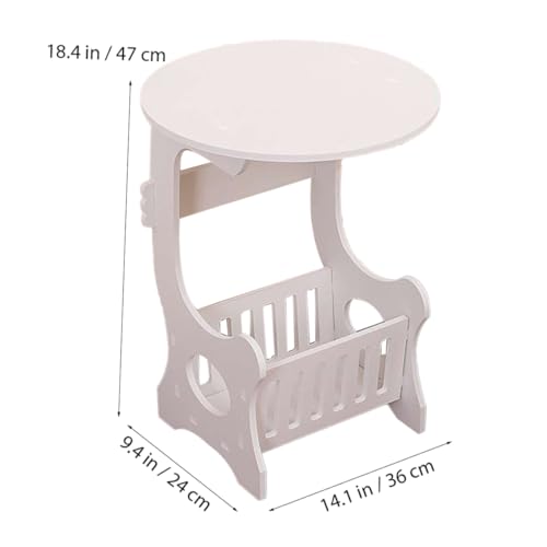 ROMISBABA Kaffeetisch Rund Mini Couchtisch mit Ablagekorb Moderner Beistelltisch für Wohnzimmer Schlafzimmer Balkon Eleganter Sofatisch Weiß Kleine mit Zusätzlichem Stauraum und ROMISBABA Kaffeetisch Rund Mini Couchtisch mit Ablagekorb Moderner Beistelltisch für Wohnzimmer Schlafzimmer Balkon Eleganter Sofatisch Weiß Kleine mit Zusätzlichem Stauraum und von ROMISBABA