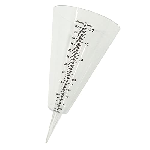 ROMISBABA Kegelstumpf förmiger Regenmesser mit Messbecher Transparenter Kunststoff messbecher zur Niederschlagsmessung im Garten und Grünfläche Praktisches Robustes Messgerät Portabel und von ROMISBABA