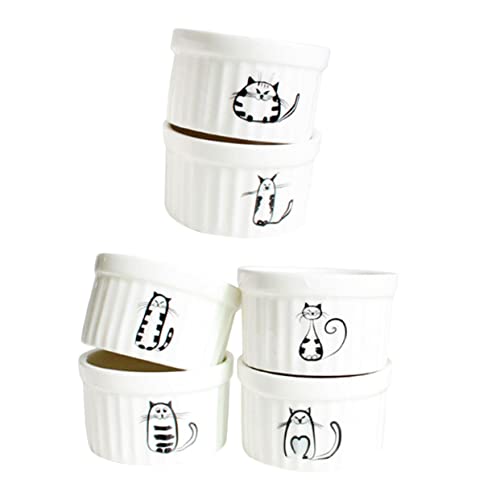 ROMISBABA Keramik Backschalen Teilig Kreative Dessertschalen für Mousse Pudding und Kuchen Backform mit Perfekter für Haushalt und Restaurant Geeignet von ROMISBABA