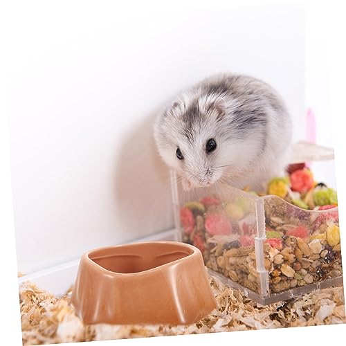 ROMISBABA Keramik Futternapf für Hamster und Kleintiere Rutschfestes Kippsicheres Design für Meerschweinchen Kaninchen und Chinchillas Kompakt und Leicht zu Reinigen Langlebiges Futternapf von ROMISBABA