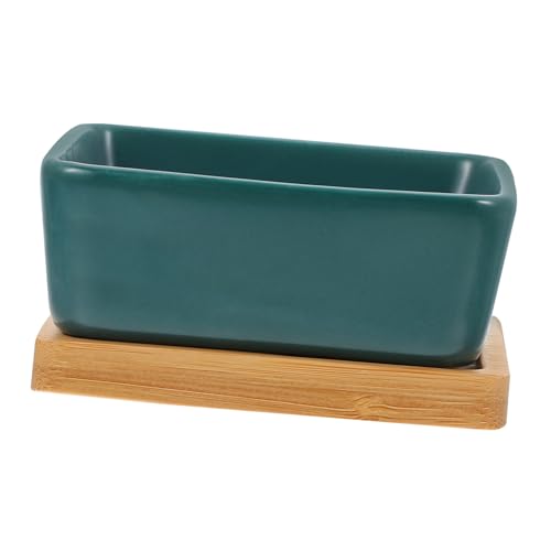 ROMISBABA Keramik Katzenfutternapf mit Holztablett Quadratisch Teiliges Geeignet für Katzen und Kleine Hunde rutschfest Vielseitig für Wasser und Futter Ergonomisch Angepasst für Gesunde ROMISBABA Keramik Katzenfutternapf mit Holztablett Quadratisch Teiliges Geeignet für Katzen und Kleine Hunde rutschfest Vielseitig für Wasser und Futter Ergonomisch Angepasst für Gesunde von ROMISBABA