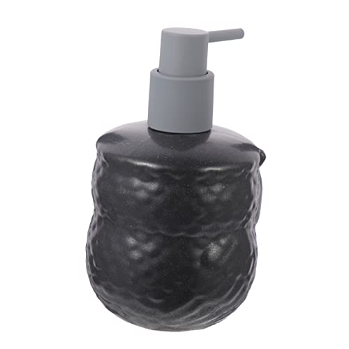 ROMISBABA Keramik Lotionspender Eulenform Wiederverwendbarer Pumpspender für Flüssigseife Shampoo Bodywash Handpflege Badezimmer Küche Schwarz von ROMISBABA
