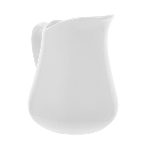 ROMISBABA Keramik Milchgießer Weiß Hochtemperaturbeständig Vielseitig für Kaffee Tee Servierkanne Küchenaccessoire von ROMISBABA