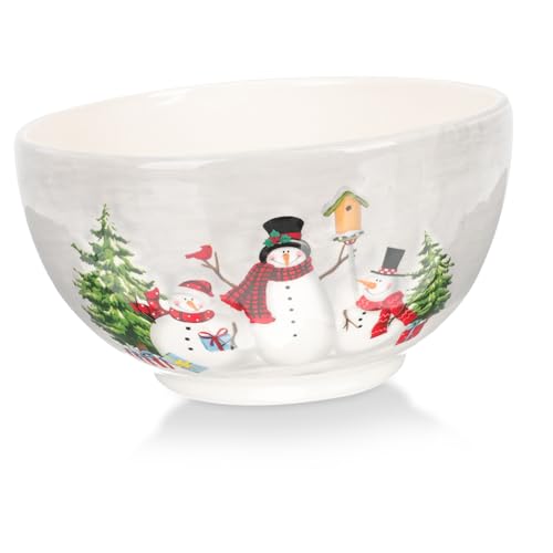 ROMISBABA Keramik Suppenschüssel Weihnachten Motiv Multifunktionale Servierschale für Reis Obst Snacks Spülmaschinenfest Modernes Design für Täglichen Gebrauch ROMISBABA Keramik Suppenschüssel Weihnachten Motiv Multifunktionale Servierschale für Reis Obst Snacks Spülmaschinenfest Modernes Design für Täglichen Gebrauch von ROMISBABA