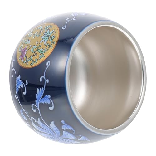 ROMISBABA Keramik Teetasse mit Gilt silber Verzierung Dekorative Teeschale für Elegante Teegenießer Langlebiges Porzellan Komfortabler Griff Edles Design für Geschenk und Zuhause von ROMISBABA