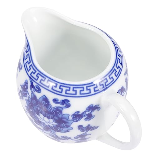 ROMISBABA Keramik sauce kännchen Blau weiß mit Komfortgriff Frost Spülmaschinenfest Stilvoller Soßenbehälter für Steak Milch Sojasauce Eleganter Tischschmuck von ROMISBABA