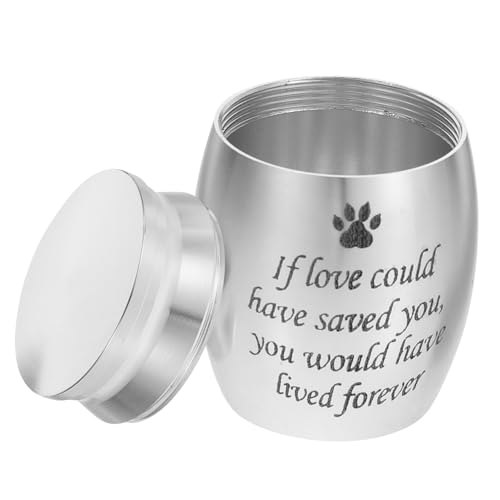 ROMISBABA Kleine Ascheurne aus Aluminiumlegierung Mini Haustierurne mit Versiegelbarem Deckel Langlebig und Rostfrei Kompakt für Haustiergedenken Geeignet für Hunde und Katzen Silberfarben ROMISBABA Kleine Ascheurne aus Aluminiumlegierung Mini Haustierurne mit Versiegelbarem Deckel Langlebig und Rostfrei Kompakt für Haustiergedenken Geeignet für Hunde und Katzen Silberfarben von ROMISBABA
