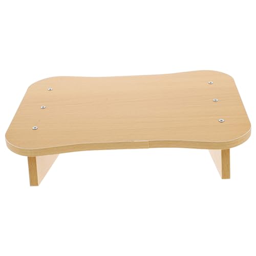 ROMISBABA Kleiner Schräger Holz Fußhocker unter Schreibtisch Kompakter Ergonomischer Fußstütze Vielseitig für Büro Schönheitssalon Spa Wohnzimmer und Arbeitszimmer Platzsparend und Leicht von ROMISBABA