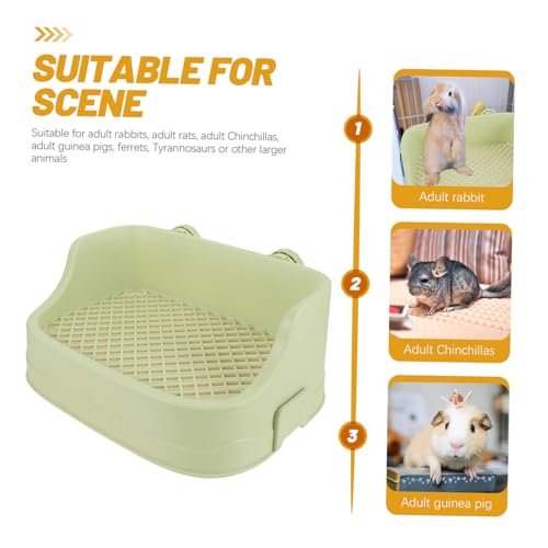 ROMISBABA Kleintier Toilette mit Gitterrost Pet Toilet Potty Trainer für Kaninchen Meerschweinchen Hamster und Chinchillas Grün Fördert Sauberkeit und Toilettengewohnheiten Vielseitig ROMISBABA Kleintier Toilette mit Gitterrost Pet Toilet Potty Trainer für Kaninchen Meerschweinchen Hamster und Chinchillas Grün Fördert Sauberkeit und Toilettengewohnheiten Vielseitig von ROMISBABA