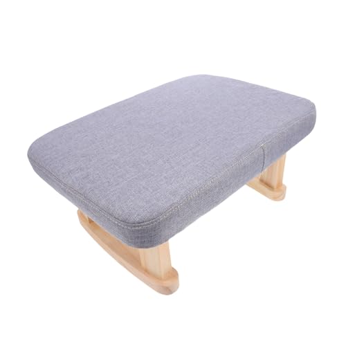 ROMISBABA Kompakter Eleganter Fußhocker mit Holzbeinen Gepolstertem Sitz Vielseitig als Meditations und Fußstütze Platzsparend für Wohnzimmer Schlafzimmer Büro Geeignet von ROMISBABA