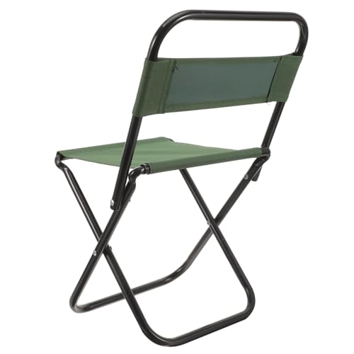 ROMISBABA Kompakter Faltbarer Campingstuhl Leicht Tragbar Klappbar Metallgestell Atmungsaktiv Grün für Angeln Wandern Picknick Outdoor Aktivitäten Erwachsene von ROMISBABA