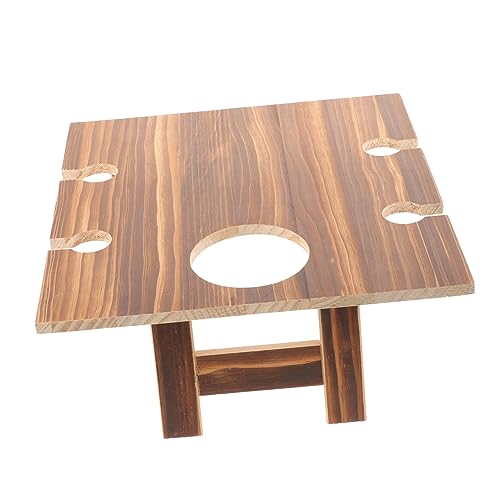 ROMISBABA Kompakter Faltbarer Holz Weintisch mit Weinglashalter Tragbarer Outdoor Picknick und Gartentisch Robustes Gartenmöbel für Camping Terrasse und Einweihungsgeschenk ROMISBABA Kompakter Faltbarer Holz Weintisch mit Weinglashalter Tragbarer Outdoor Picknick und Gartentisch Robustes Gartenmöbel für Camping Terrasse und Einweihungsgeschenk von ROMISBABA