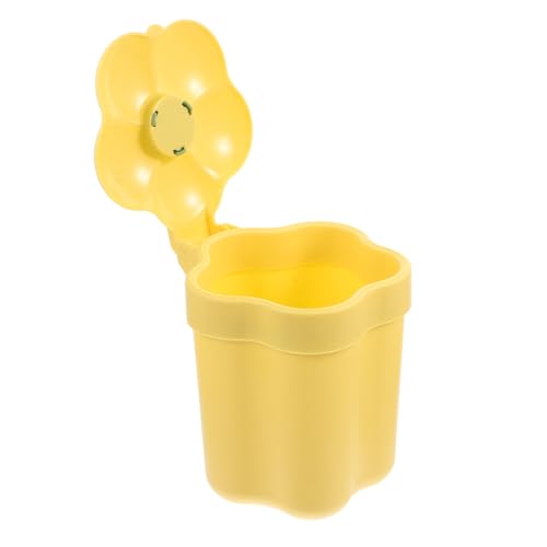 ROMISBABA Kompakter Mini Mülleimer mit Deckel Blumen Design Praktischer Desktop Abfalleimer für Büro und Bad Platzsparender Tischabfalleimer mit Großer Öffnung Dekorativer von ROMISBABA