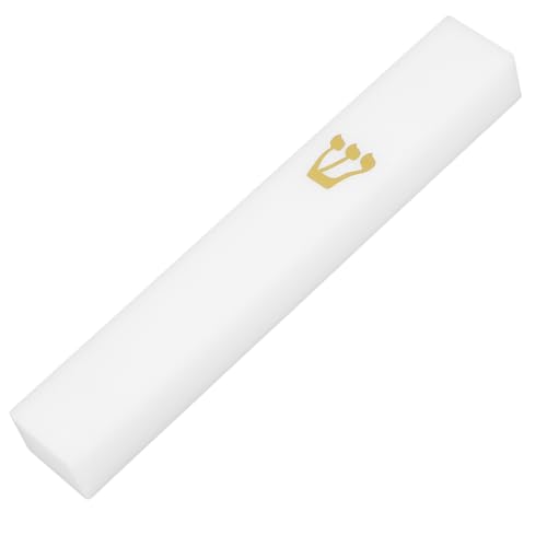 ROMISBABA Koschere Resin Mezuzah Türpfosten Ornament Weiß für Hausdekoration Vielseitig als Jüdisches Religiöses Schmuckstück Innen Außen Eleganter Segensspender für Tür und Gartenbereich von ROMISBABA