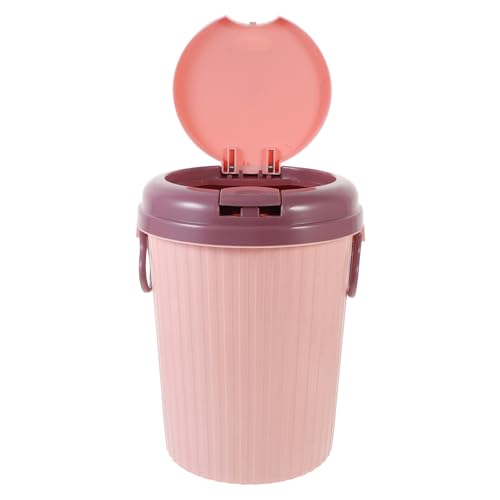 ROMISBABA Küchenmülleimer mit Deckel Kleiner Press Design Abfalleimer aus Stabilem Kunststoff Praktischer Litter Trash Can für Schlafzimmer Büro und Bauernhausstil Langlebiger von ROMISBABA