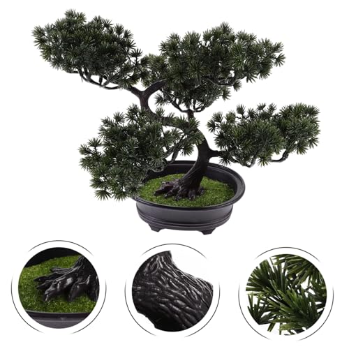 ROMISBABA Künstlicher Bonsai Kieferbaum im Topf Realistische Plastikpflanze Dekorative Simulation für Wohnzimmer Büro Badezimmer und Schreibtisch Pflegeleicht Stilvolle Raumdekoration ROMISBABA Künstlicher Bonsai Kieferbaum im Topf Realistische Plastikpflanze Dekorative Simulation für Wohnzimmer Büro Badezimmer und Schreibtisch Pflegeleicht Stilvolle Raumdekoration von ROMISBABA
