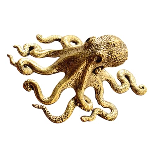 ROMISBABA Kupfer Figur Vintage Dekorative Statue Achtarmige Meeresbewohner Skulptur für Schreibtisch Wohnzimmer Büro Deko Geschenk von ROMISBABA
