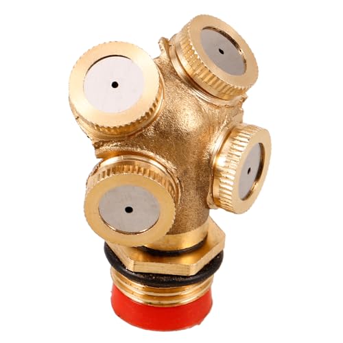 ROMISBABA Kupfer Sprühdüse für Gartenschlauch Langlebige Verschleißfeste Bewässerungsdüse mit Rotation Geeignet für Gewächshaus Landwirtschaft Gartenbewässerung und Landschaftspflege von ROMISBABA