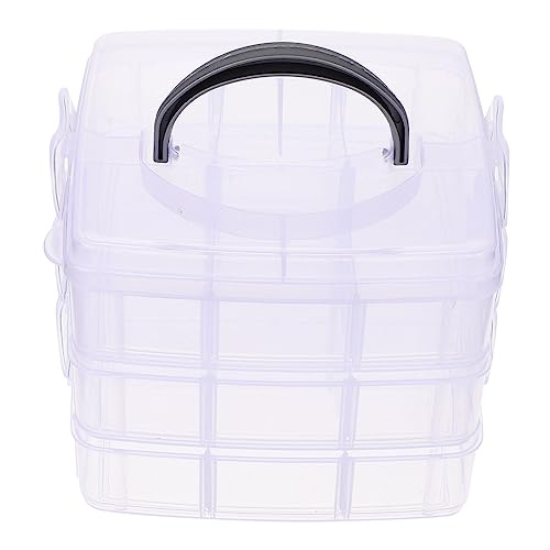 ROMISBABA Lagige Aufbewahrungsbox Transparent Stapelbar Multifunktional für Washi Tape DIY Organizer für Zuhause und Schule Robust Platzsparend von ROMISBABA
