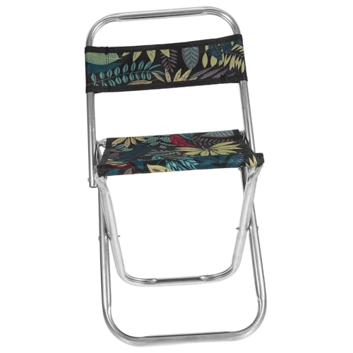 ROMISBABA 90kg Klapphocker Für Camping Leichter Faltbarer Wanderstuhl Kompakter Outdoor-klappstuhl Mit Rückenlehne Grillstuhl Aus Edelstahl Und Oxford Tragfähig von ROMISBABA