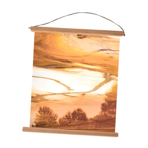 ROMISBABA Magnetische DIY Posterleiste aus Massivem Holz Magnetischer Bilderrahmenhalter für Poster Drucke Fotos und Stoff Leichte Braune Holzaufhängung ohne Kleben Wiederverwendbar von ROMISBABA