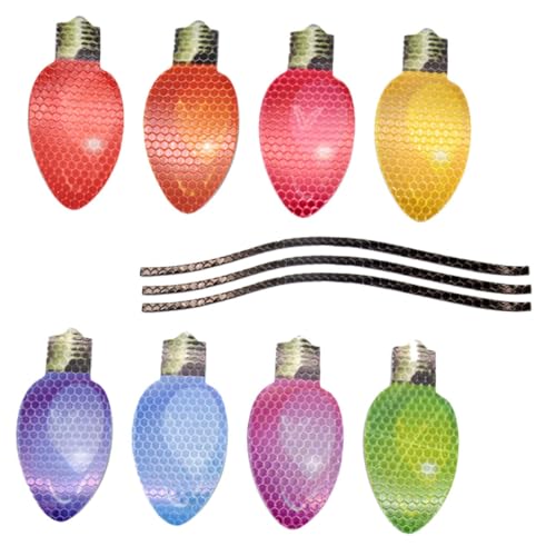 ROMISBABA Magnetische Weihnachts Dekoration Glühbirne Reflektierender Auto Kühlschrank Aufkleber Stilvoll Car Ornament von ROMISBABA