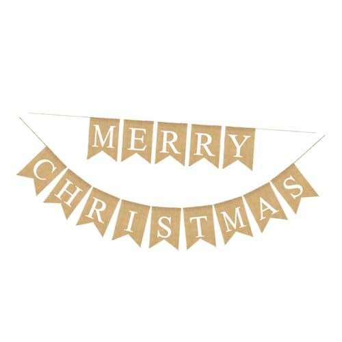 ROMISBABA Merry Christmas Banner aus Hochwertigem Burlap mit Design DIY Weihnachtsgirlande für Fenster Wand Tür und Partydekoration Rustikale Weihnachtsdeko für Innen und Außen ROMISBABA Merry Christmas Banner aus Hochwertigem Burlap mit Design DIY Weihnachtsgirlande für Fenster Wand Tür und Partydekoration Rustikale Weihnachtsdeko für Innen und Außen von ROMISBABA