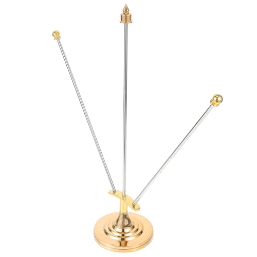 ROMISBABA Metall Flaggenmast mit Stabilem Standfuß Freistehender Tischflaggenhalter Tragbarer Desktop Fahnenhalter für Büro Besprechungsraum und Innendekoration Leicht zu Installieren und von ROMISBABA