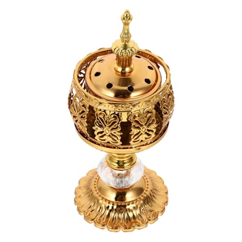 ROMISBABA Metall Räuchergefäß Multifunktional mit Schmuckaufbewahrung Dekorativer Censer für Aromatherapie und Desktop Deko Tragbarer Langlebiger Räucherstövchen Halter für Büro und Zuhause von ROMISBABA