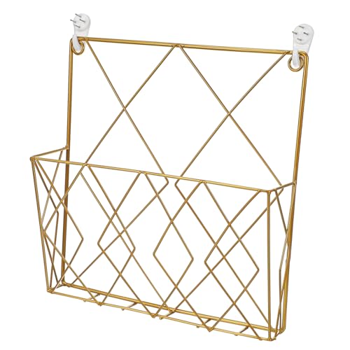 ROMISBABA Metall Wand Zeitschriftenhalter Stabiler Draht Bücherhalter Regal Hängend Vielseitig für Aufbewahrung Büro und Zuhause Modernes Design Goldfarben ROMISBABA Metall Wand Zeitschriftenhalter Stabiler Draht Bücherhalter Regal Hängend Vielseitig für Aufbewahrung Büro und Zuhause Modernes Design Goldfarben von ROMISBABA
