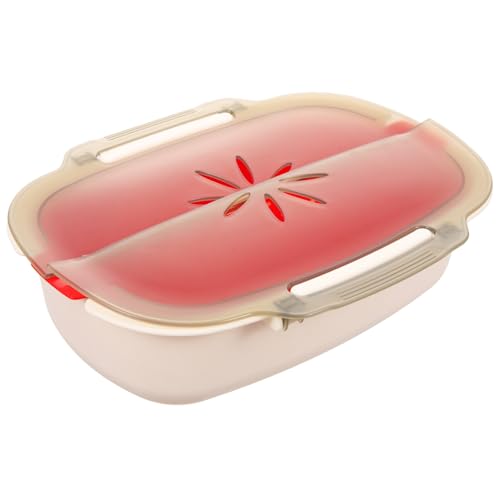 ROMISBABA Mikrowellen dampfgarer Box Hitzebeständig Bpa frei Gemüse Fischdämpfer mit Dampfauslass für Gesunde Zubereitung Praktisch und Einfach zu Reinigen von ROMISBABA