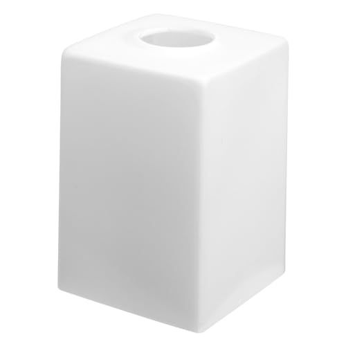 ROMISBABA Milchglas Lampenschirm Quadratisch Direkt Schutzglas für Tisch Wandleuchte Glatte Kanten Einfach zu Montieren Dekorativ und Schützend Passend für Leuchtmittel Modernes Design von ROMISBABA