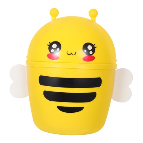 ROMISBABA Mini Cartoon Mülleimer mit Deckel Kompakter Tischabfallbehälter für Büro und Zuhause Platzsparender Desktop Trash Can mit Klappdeckel für Saubere und Organisierte Arbeitsflächen von ROMISBABA