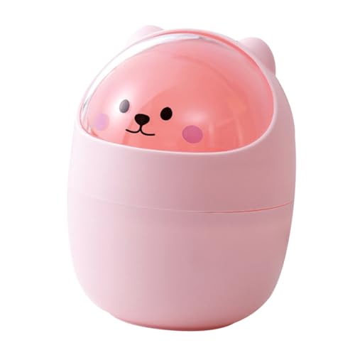 ROMISBABA Mini Desktop Mülleimer mit Deckel Süßer Cartoon Bär Abfallbehälter in Leichter und Kompakter Tischabfallkorb für Schlafzimmer Büro Wohnzimmer und Bad Praktischer ROMISBABA Mini Desktop Mülleimer mit Deckel Süßer Cartoon Bär Abfallbehälter in Leichter und Kompakter Tischabfallkorb für Schlafzimmer Büro Wohnzimmer und Bad Praktischer von ROMISBABA