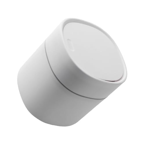ROMISBABA Mini Desktop Mülleimer mit Druck Deckel Kompakter Tischabfalleimer aus Robustem Tragbarer Kleiner Papierkorb für Büro Schlafzimmer und Wohnbereich Weißes Design ROMISBABA Mini Desktop Mülleimer mit Druck Deckel Kompakter Tischabfalleimer aus Robustem Tragbarer Kleiner Papierkorb für Büro Schlafzimmer und Wohnbereich Weißes Design von ROMISBABA
