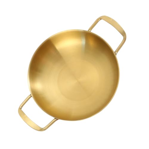 ROMISBABA Mini Edelstahl Meeresfrüchte Topf Goldener Kleiner Trockentopf mit Polierter Oberfläche Hitzebeständig Spülmaschinenfest Vielseitig für Zuhause Kantine Camping und Outdoor von ROMISBABA