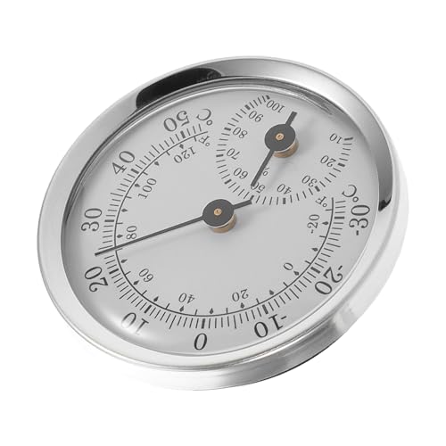 ROMISBABA Mini Thermohygrometer aus Kunststoff Präziser Analoger Temperatur Luftfeuchtigkeitsmesser Handlich und Leicht Geeignet für Zuhause Büro Gewächshaus und Unterwegs von ROMISBABA