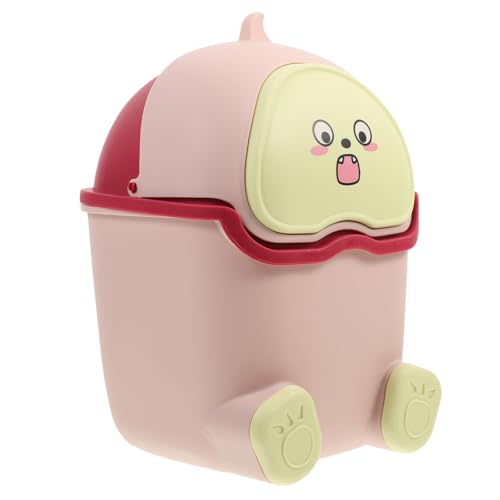 ROMISBABA Mini Tischmülleimer mit Deckel Kompakt und Tragbar Geruchsdichter Abfalleimer für Büro Schlafzimmer und Wohnzimmer Platzsparender Desktop Papierkorb in Vielseitig und Praktisch von ROMISBABA
