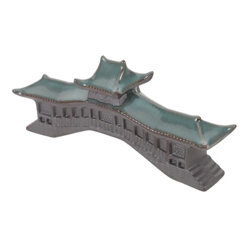 ROMISBABA Miniatur-pavillon-Figur Für Aquarium-Dekoration Simulationsbrücke Landschaft Schreibtisch Kleines Pagodenmodell Als Aquarium-Ornament Bonsai-Zen-dekor Mit Steinoptik von ROMISBABA