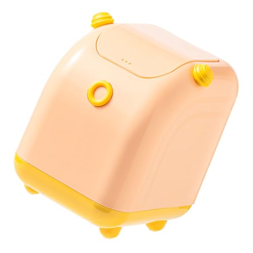 ROMISBABA Moderner Kleiner Tischmülleimer mit Deckel Kompakter für Schreibtisch und Büro Platzsparender Desktop abfalleimer für Küche Wohnzimmer Schlafzimmer Leicht zu Reinigen Stilvolles von ROMISBABA